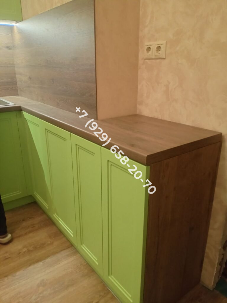 сборка зеленой кухни 5
