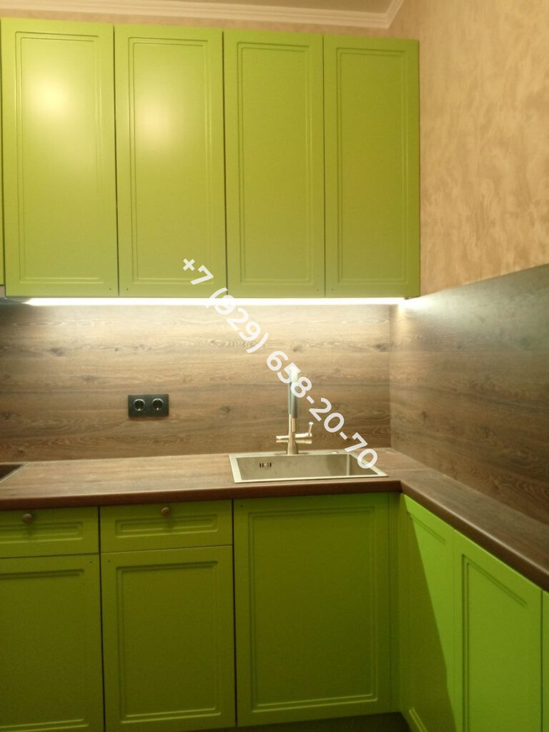 сборка зеленой кухни 6